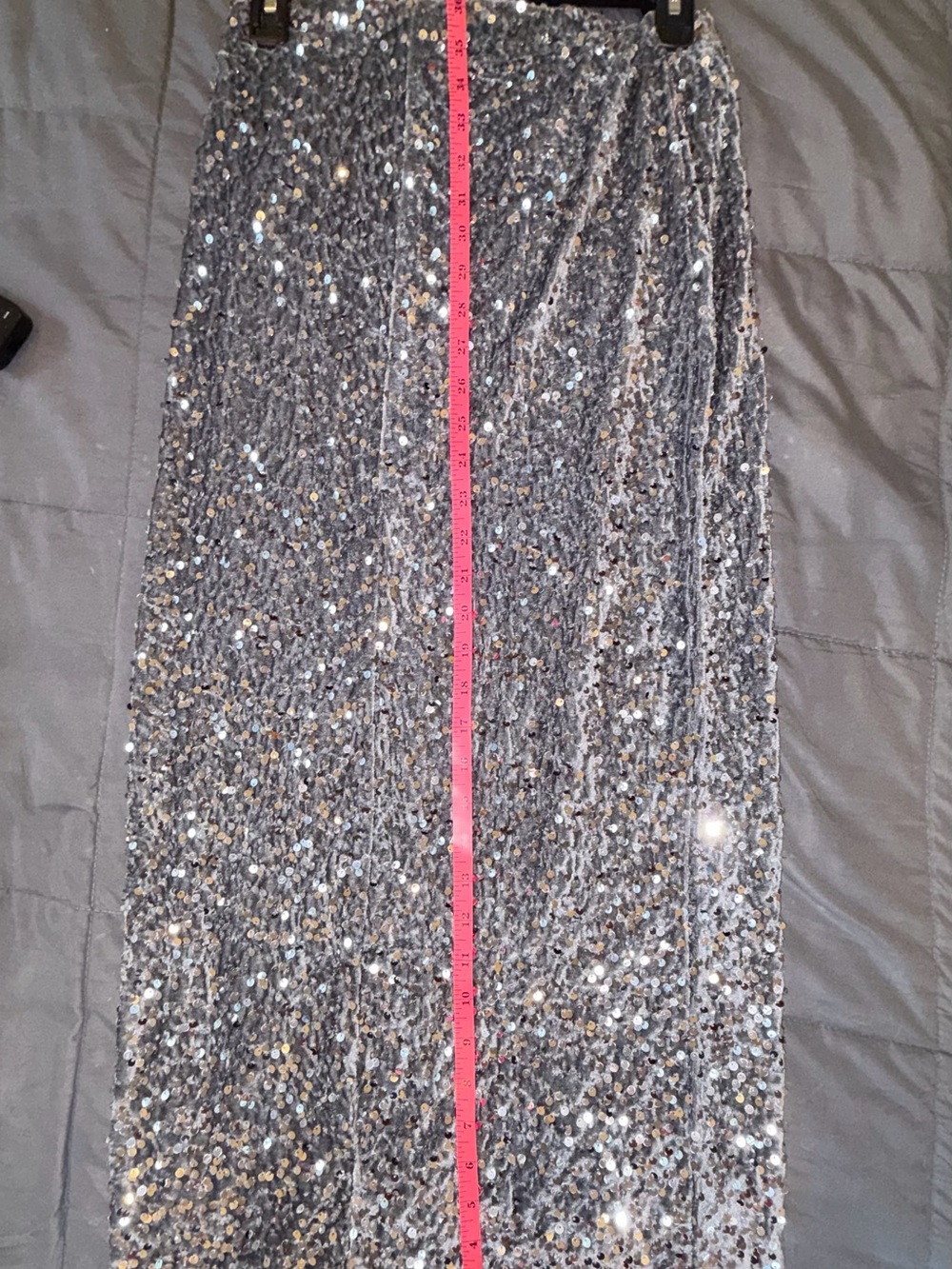 Madden NYC Silver Sequin Maxi Skirt XS NWT Holiday Party Glam - Picture 4 of 6